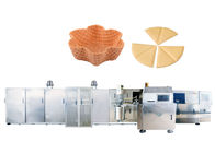 Jalur Produksi Gula Kerucut Otomatis, Mesin Pembuat Kue Cone Es Krim 380V Dengan Pintu Panel Berlapis Ganda
