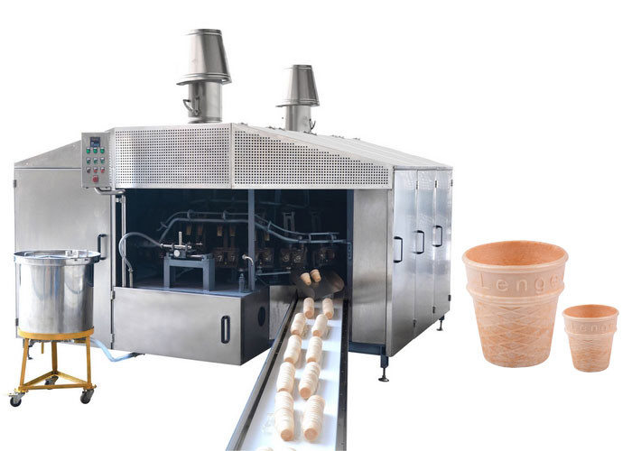 1.0HP Otomatis Wafer Membuat Mesin, Ice Cream Wafer Machine Dengan Konsumsi 4-5 LPG