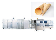 Stainless Steel Ice Cream Cone Line Produksi Dengan Panel Layar Sentuh Hemat Energi