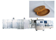 Eco Friendly Industri Ice Cream Wafer Machine, Ice Cream Proses Produksi Sliver Warna