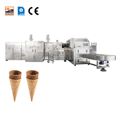 Peralatan es krim yang dikendalikan PLC untuk produksi kerucut gula