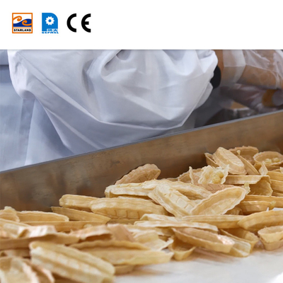 Mesin pembuat biskuit industri otomatis dengan sistem kontrol CE PLC
