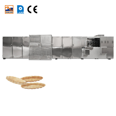 Otomatis PLC Kontrol stainless steel Monaka Wafer Oven Produksi Line