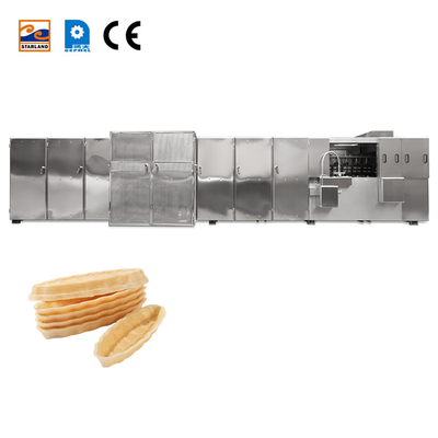 PLC Control Monaka Wafer Produksi Peralatan output stainless steel setelah layanan termasuk