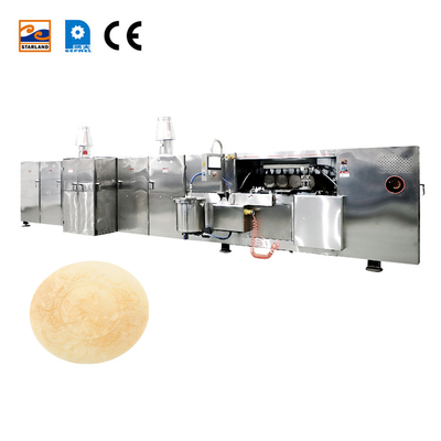 Mesin lini produksi wafer Obleas stainless steel otomatis dengan tampilan suhu digital