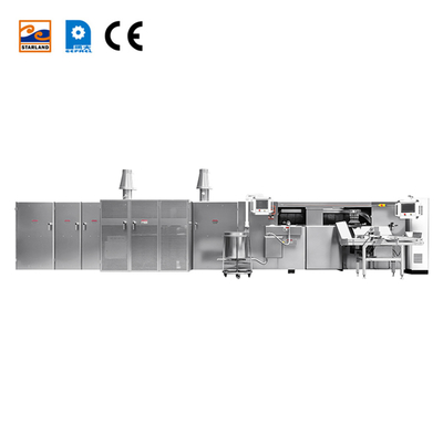 PLC Terkontrol Deluxe Waffle Roll Produksi Line sepenuhnya Otomatis