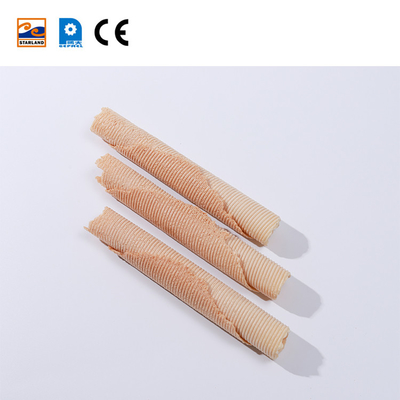 PLC Terkontrol Deluxe Waffle Roll Produksi Line sepenuhnya Otomatis