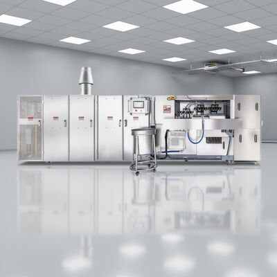 Jalur Produksi Otomatis Kerucut Wafer Stainless Steel dengan Sistem Kontrol PLC untuk Manufaktur Kerucut Wafer