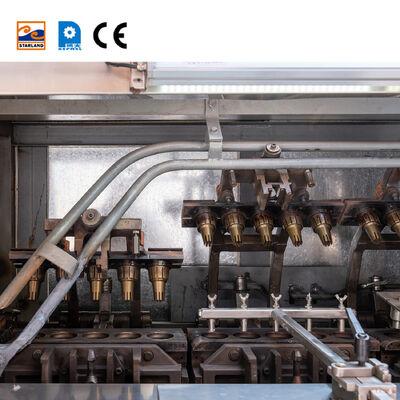 Jalur Produksi Otomatis Kerucut Wafer Stainless Steel dengan Sistem Kontrol PLC untuk Manufaktur Kerucut Wafer