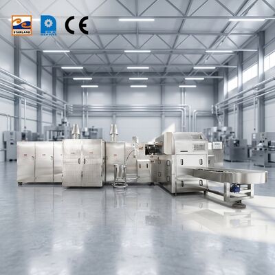Produksi Es Krim Kerucut Rolling Mesin Tegangan 220V380V Operasi Dengan persyaratan perawatan minimal