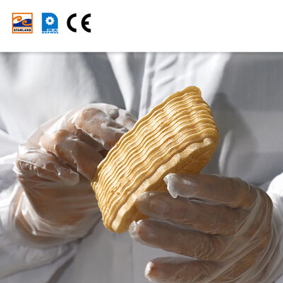 Jalur Produksi Wafer Monaka Baja Berstainless Termasuk Solusi Kontrol Suhu Tampilan Digital Untuk Pembuatan Biskuit Wafer