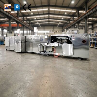 Jalur Produksi Wafer Obleas Stainless Steel Menampilkan Sistem Kontrol PLC Dan Dukungan Teknis Video Layanan Purna Jual Untuk Operasi