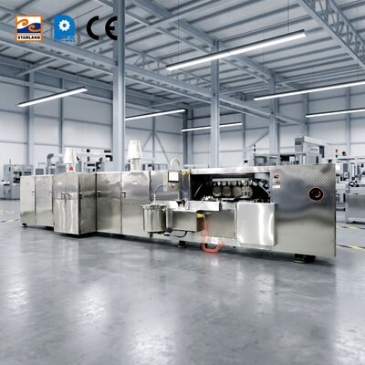 Spesifikasi Motor Utama 1.5kw Lini Produksi Biskuit Wafer Bahan Stainless Steel Dilengkapi Dukungan Teknis Video