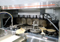 Lini Produksi Kerucut Wafel Stainless Steel Dengan 107 Piring Kue