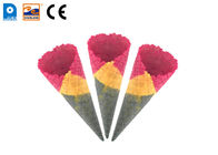 Ice Cream Cone Multicolor Wafer Cones Panjang 150mm Dengan Sudut 26 °