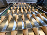 Marshalling Cooling Conveyor, Aksesoris Mesin Makanan Stainless Steel Inline, Dengan Kipas Pendingin.