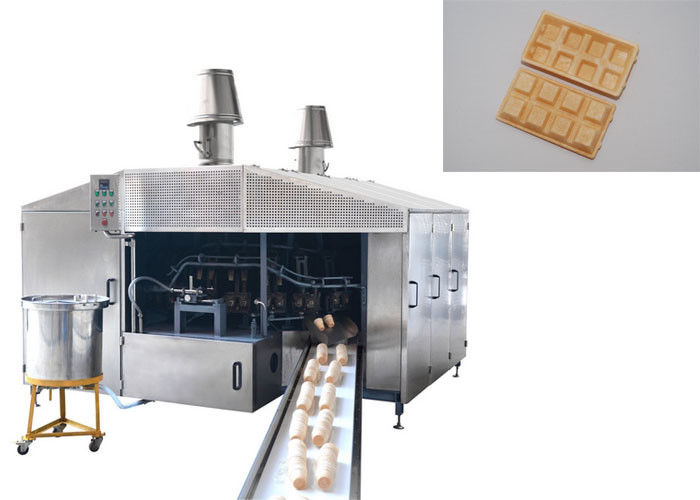 Auto Line Produksi Profesional Gula Kerucut / Ice Cream Wafer Mesin Cepat Pemanasan Up Oven Tahan Lama