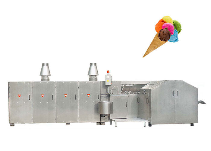 Kinerja tinggi Industrial Ice Cream Maker Untuk Sugar Cone, Stainless Steel Tekstur