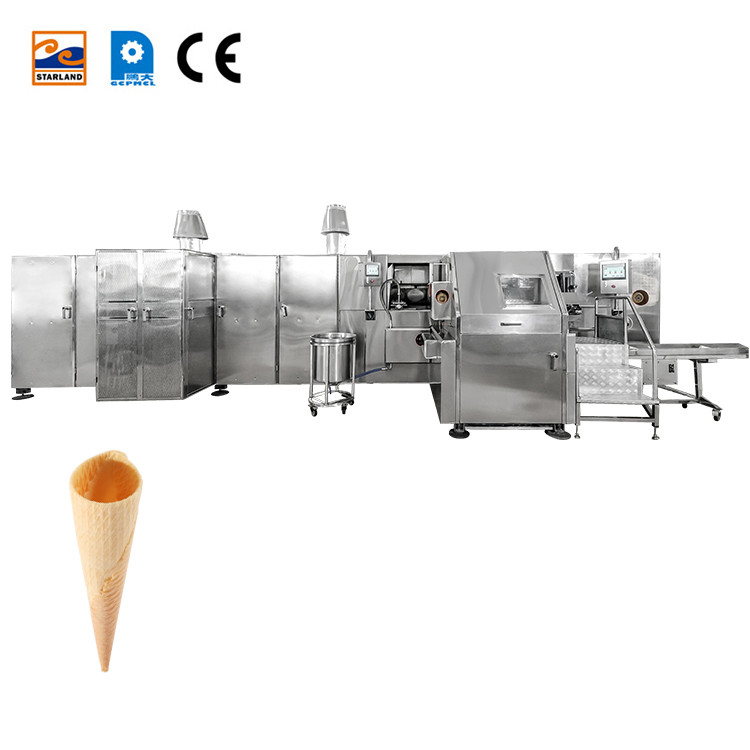 Garis produksi kerucut Barquillo otomatis dengan kerucut standar CE 5000/jam