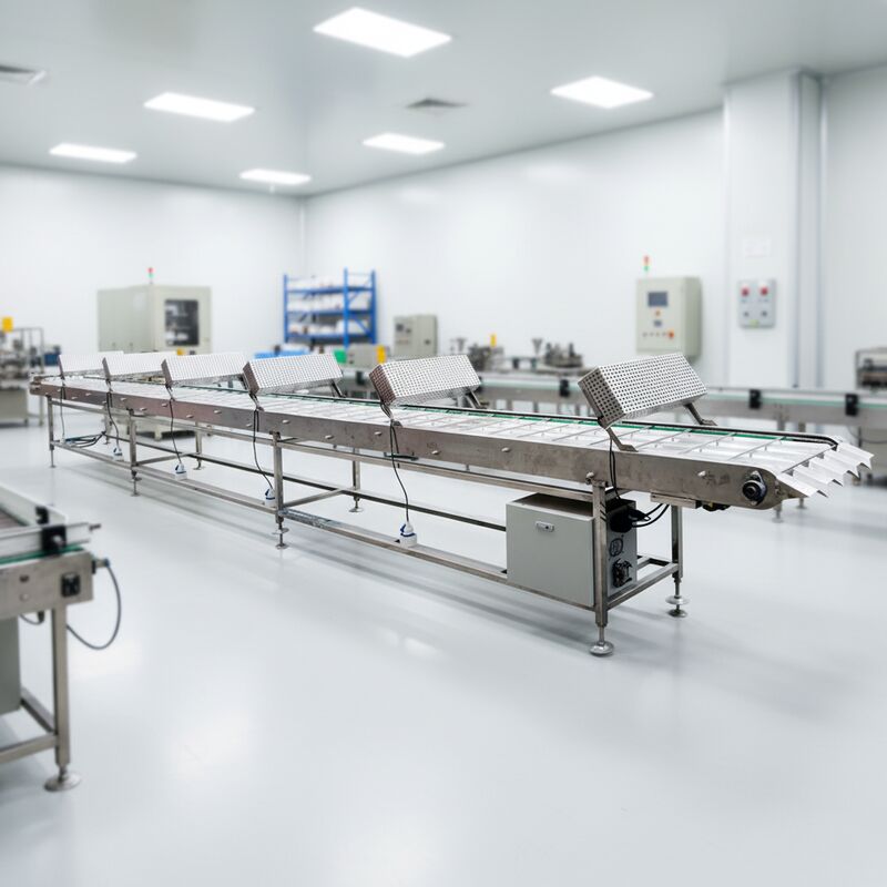 Sumber daya konveyor pendingin Marshalling yang dirancang untuk pengolahan makanan terus menerus