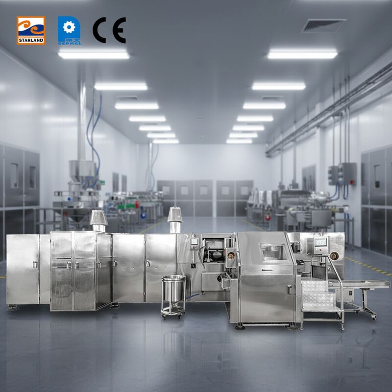 Jalur perakitan Barquillo Cone Jalur produksi dirancang untuk produksi Barquillo Cone Memastikan kapasitas tinggi dan operasi