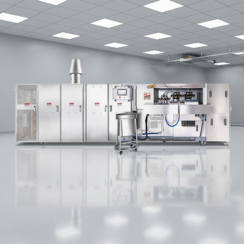 Jalur Produksi Otomatis Kerucut Wafer Stainless Steel dengan Sistem Kontrol PLC untuk Manufaktur Kerucut Wafer