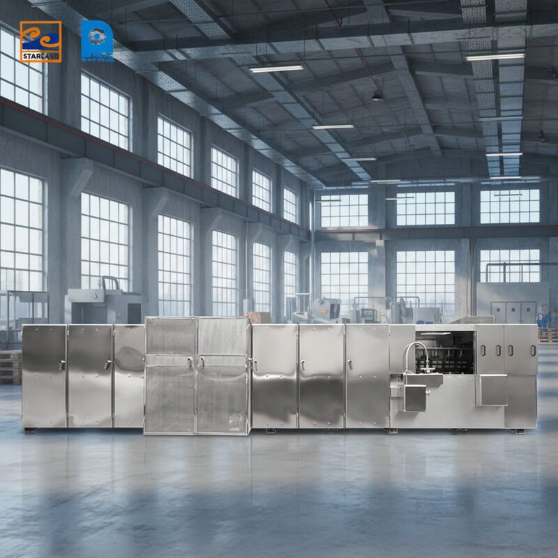 Garis produksi wafer stainless steel Monaka yang didukung oleh gas dan dukungan teknis video yang memberikan manufaktur yang konsisten