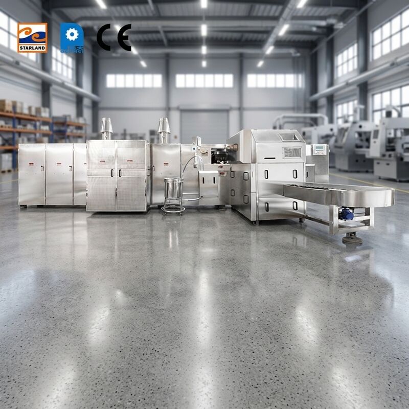 Kapasitas 2000 PCS Roller Sugar Cone Produksi Line Full Automatic 1.1KW Mudah Instalasi Dan User Friendly Interface