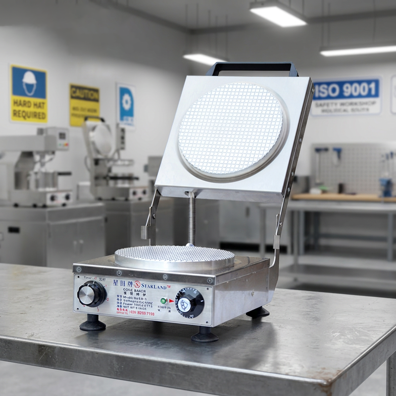 220V stainless steel otomatis kerucut membuat mesin Mudah pemeliharaan
