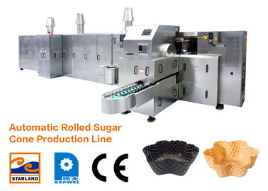 1.5kw Waffle Cone Line Produksi / Ice Cream Cone Baking Machine dengan Double Layered Panel Door