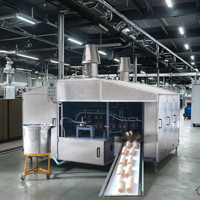 Bahan stainless steel tekstur wafer kerucut lini produksi dengan dan fungsi otomatis