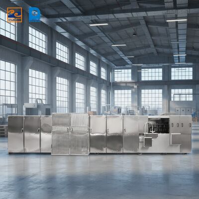 Garis produksi wafer stainless steel Monaka yang didukung oleh gas dan dukungan teknis video yang memberikan manufaktur yang konsisten