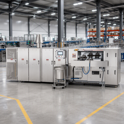 Jalur Produksi Wafer Cone Pengontrol Suhu Tampilan Digital Dirancang Untuk Biskuit Wafer