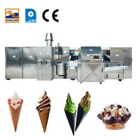 Lini produksi otomatis penuh untuk Pembuat Wafel Es Krim Komersial 380V 5kg Jam