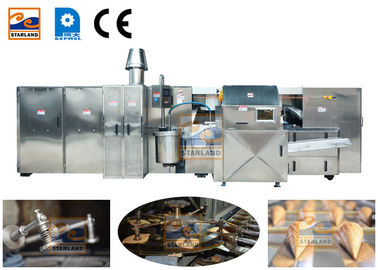 380V Waffle Crispy Ice Cream Cone Jalur Produksi Didorong Oleh Daya 3 Fasa