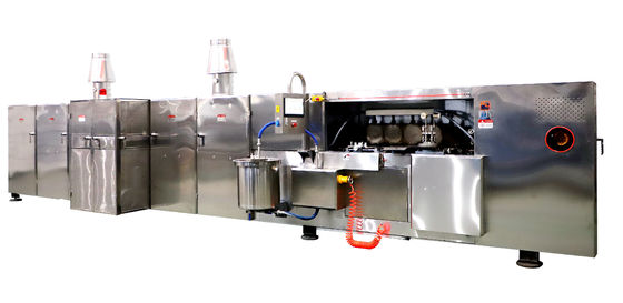 Lini produksi keranjang wafer yang ditekan sepenuhnya otomatis dan tahan lama dari 71 pelat kue (panjang 9m)