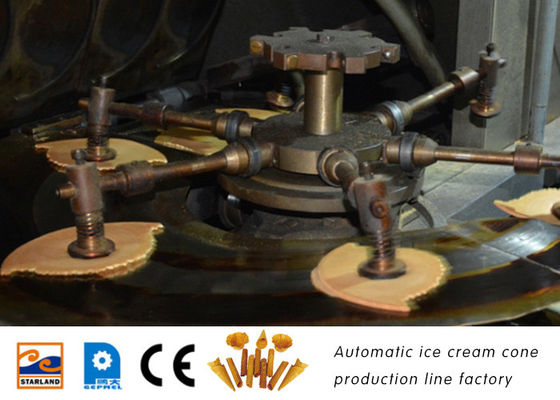 Ukuran Lini Produksi Kerucut Es Krim yang Disesuaikan 10500Lx2400Wx1800H