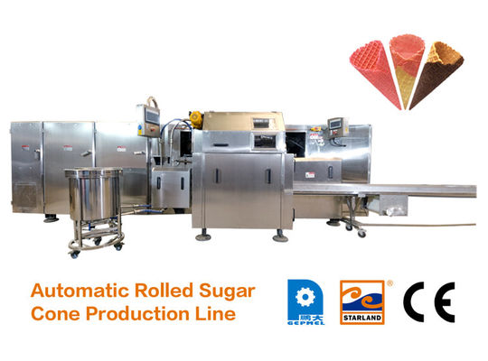 Lini Produksi Kerucut Es Krim Rasa Strawberry Otomatis