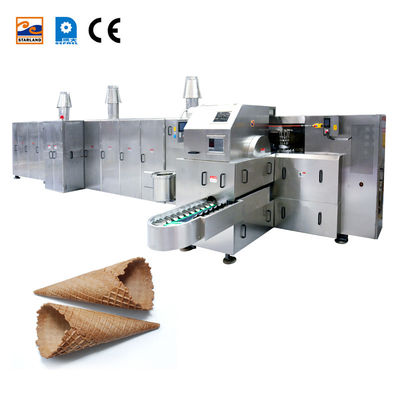 Mesin Kerucut Gula Stainless Steel Lini Produksi Kerucut Es Krim
