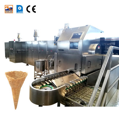 Mesin Pembuat Es Krim Cone Cup Waffle Komersial Stainless Steel