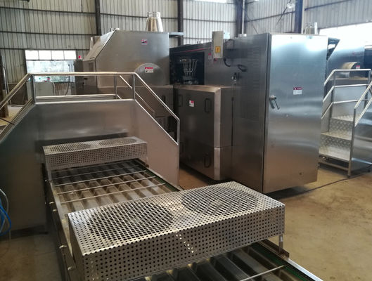 Electric Small Round Bowl Waffle Sugar Cone Production Line Untuk Es Krim